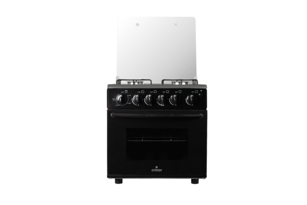 Cuisinière CRISTOR MINI – 4 Feux – 50 Cm – Avec Grill - Noir