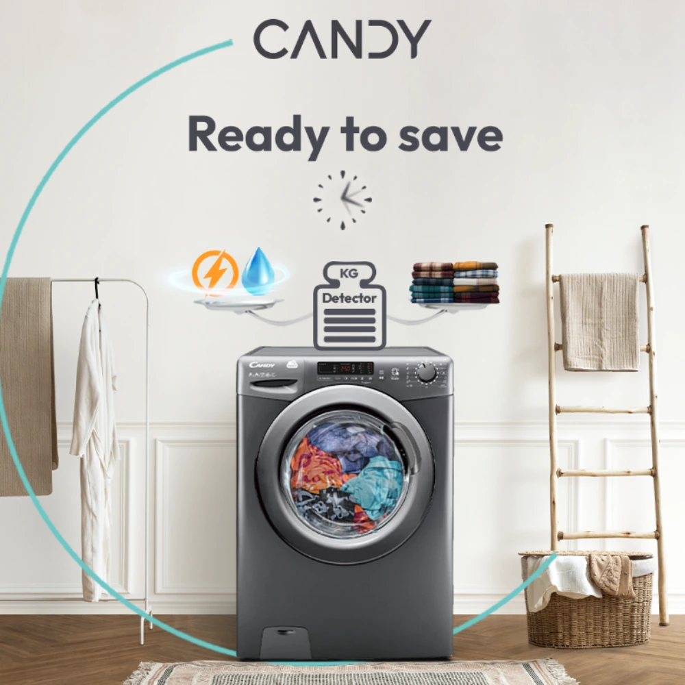 Machine à Laver FRONTALE GRANDO CANDY NOIR 11 kg GRANDOBK11 3 Machine à Laver FRONTALE GRANDO CANDY NOIR 11 kg GRANDOBK11 – Image 2