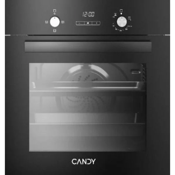 Four Encastrable Candy Gaz-Gaz Black Glass 65L Ventilé Afficheur
