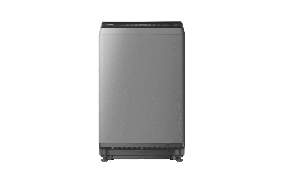 Front View Machine à Laver CONDOR Top loading Direct Drive Inverter Dark Silver 15 kg – Image 1