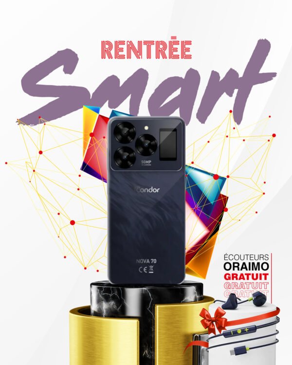 SMARTPHONE CONDOR NOVA 70 + écouteurs oraimo gratuits