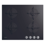 Table de cuisson Rosières 4 Feux Black Glass avec Thermocouple et Grille en Fonte