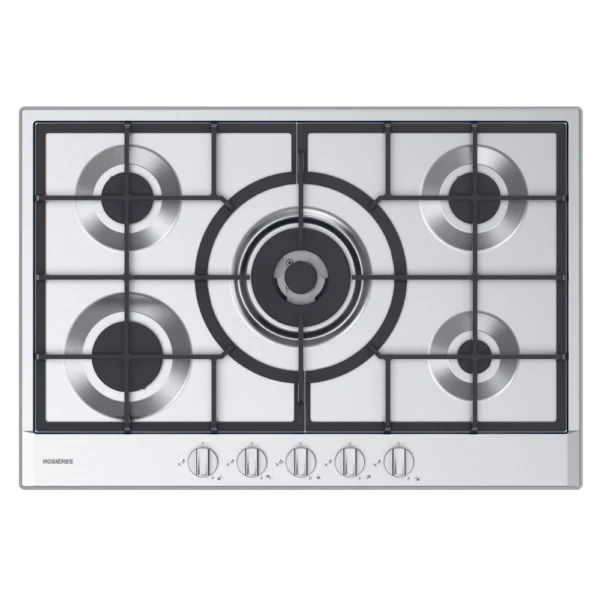 Table de cuisson Rosières 5 feux inox wok thermocouple grille fonte