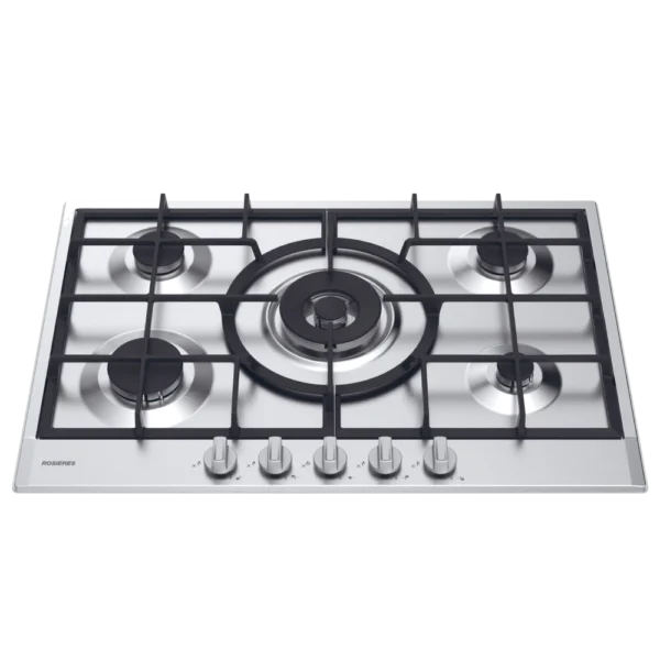 Table de cuisson Rosières 5 feux inox wok thermocouple grille fonte – Image 4