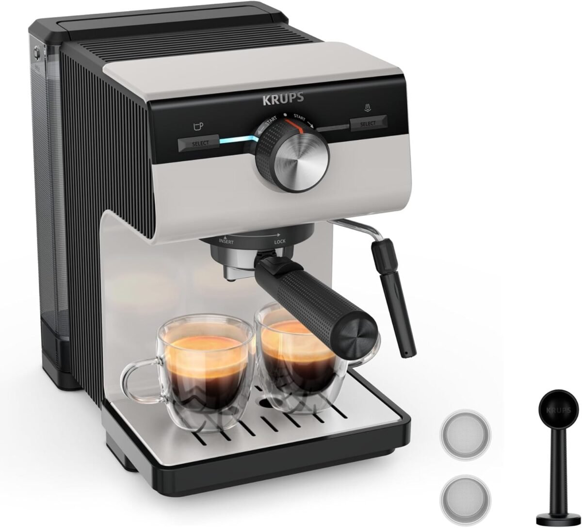 71PziUAyC9L._AC_SL1500_ Machine espresso manuelle Authentic Gris clair XP381B10 – Image 1