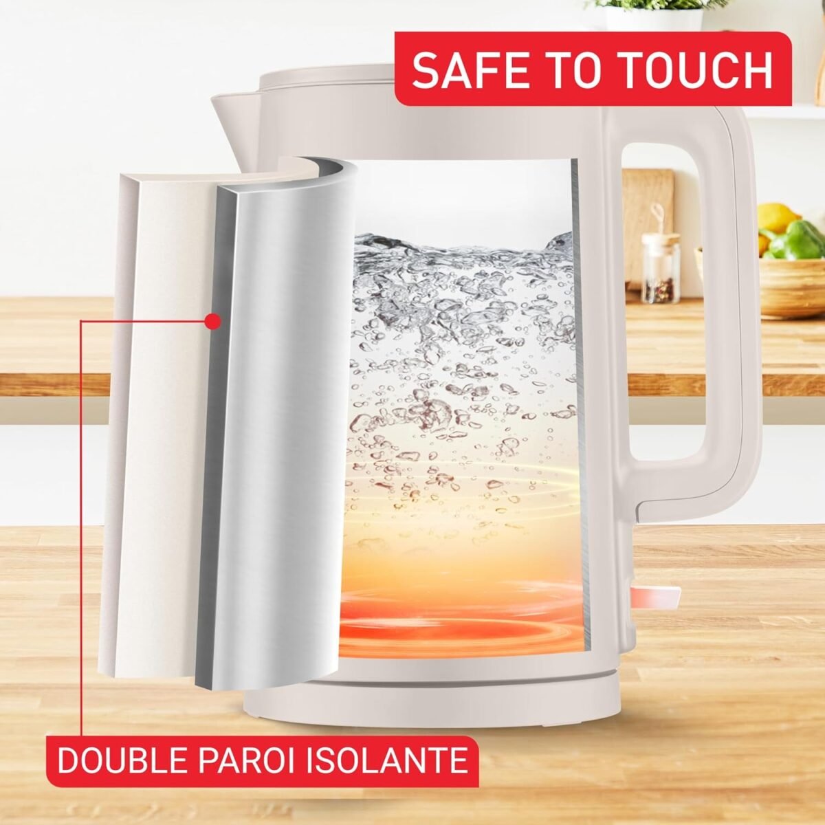 Bouilloire électrique TEFAL Thermo protect KO140BE0 – Image 2