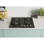 Table de cuisson CANDY/04 Feux /Wok/Thermocouple/Commande frontale /Fonte/Black Glass CDK6GF4WEKB – Image 3