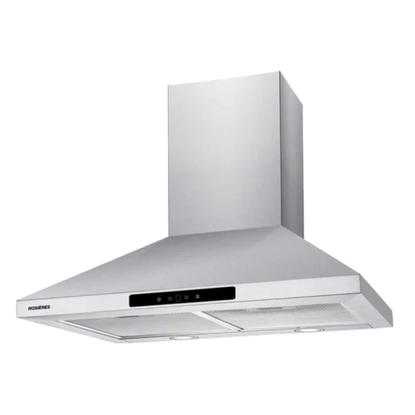 Hotte pyramide ROSIERES 60 inox Digital 3vitesses 2filtres aluminium