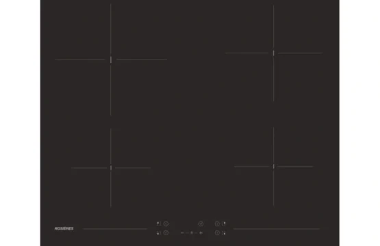 Table de cuisson Rosières 4Feux black glass digital vitrocéramique