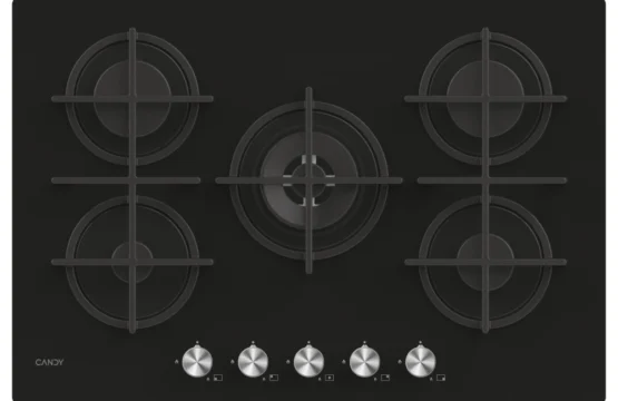 Table de cuisson CANDY 5 Feux Wok Black Glass Thermocouple