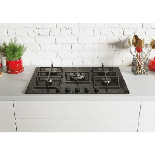 Table de cuisson Rosières 5 Feux black glass wok thermocouple – Image 2