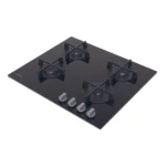 Table de cuisson Rosières 4 Feux Black Glass avec Thermocouple et Grille en Fonte – Image 4