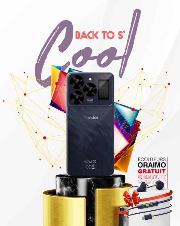 SMARTPHONE CONDOR NOVA 70 + écouteurs oraimo gratuits