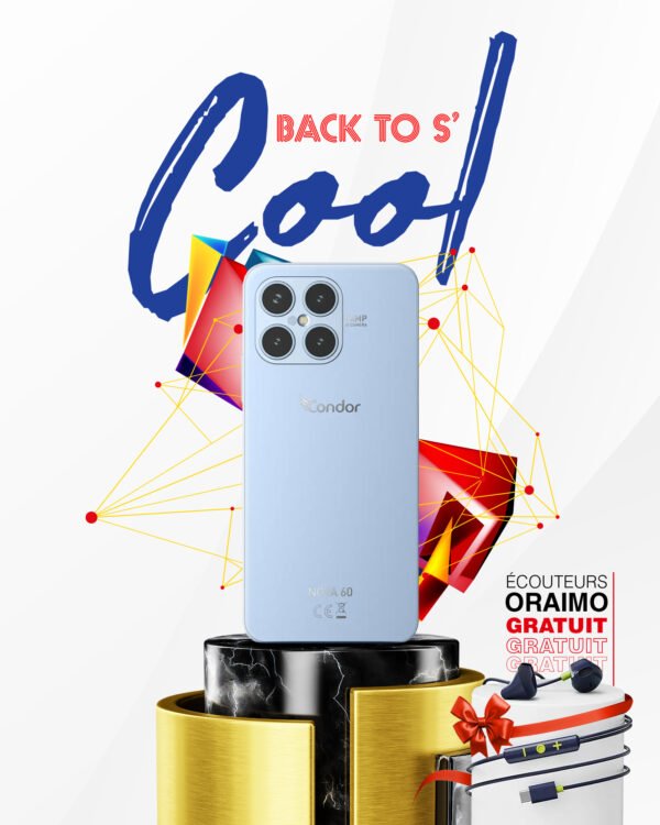 Condor NOVA60 128GB/8GB + écouteurs oraimo gratuits