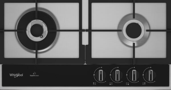 TABLE DE CUISSON WHIRLPOOL ENCASTRABLE 4 FEUX NOIR/INOX 60 CM – Image 4