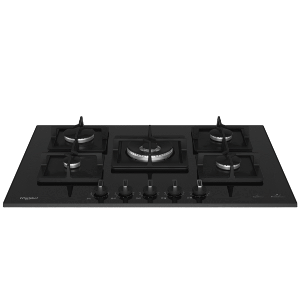 TABLE DE CUISSON ENCASTRABLE 05 FEUX VERRE TREMPE/NOIR 75 CM