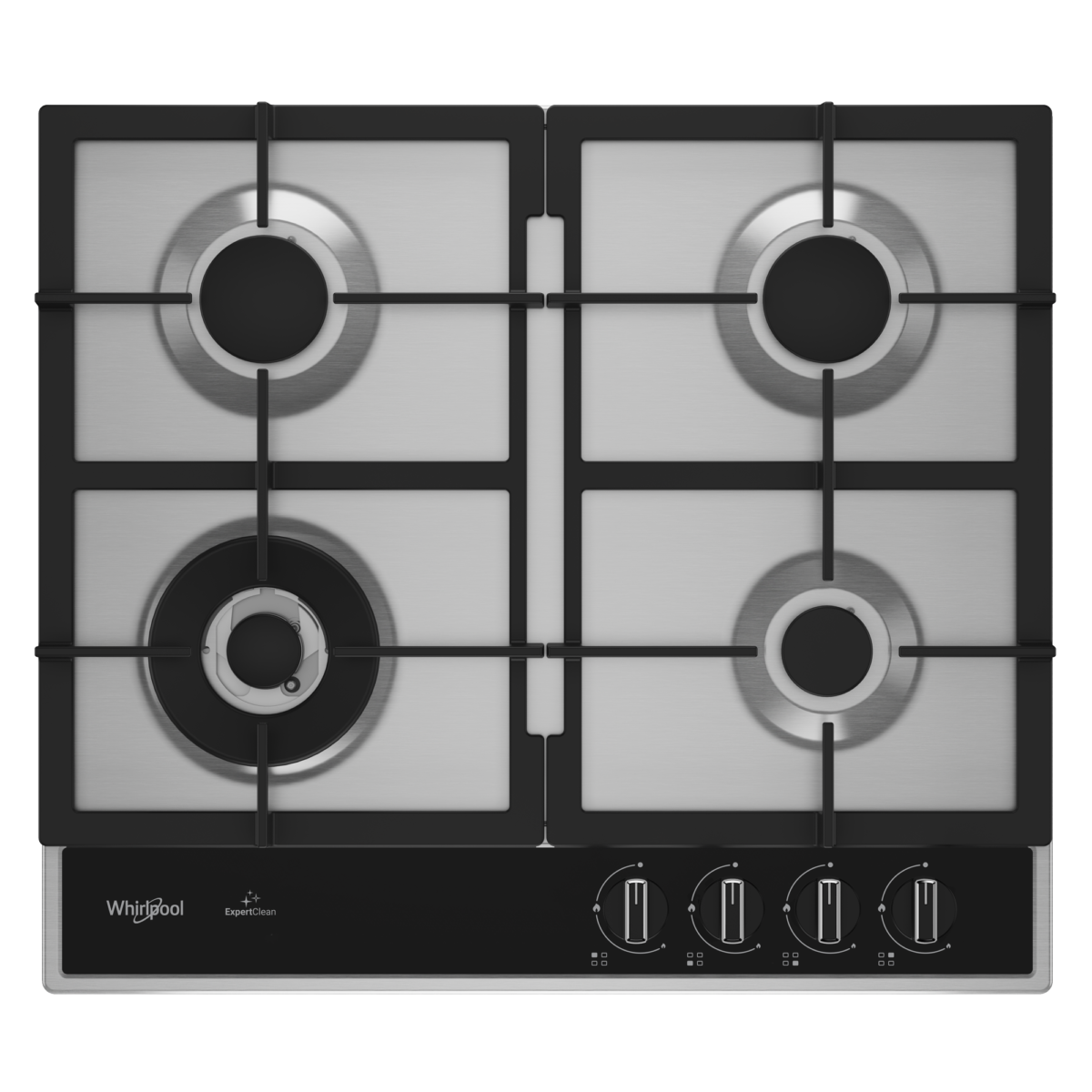 Table de cuisson encastrable Whirlpool 60 cm 4 Feux Gaz dont Triple WOK Supports en Fonte – Image 1