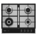 Table de cuisson encastrable Whirlpool 60 cm 4 Feux Gaz dont Triple WOK Supports en Fonte