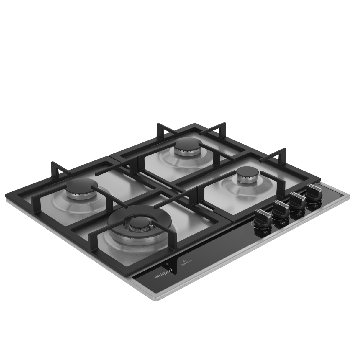 Table de cuisson encastrable Whirlpool 60 cm 4 Feux Gaz dont Triple WOK Supports en Fonte – Image 2