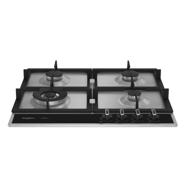 TABLE DE CUISSON WHIRLPOOL ENCASTRABLE 4 FEUX NOIR/INOX 60 CM – Image 3