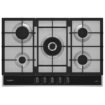Table de cuisson encastrable Whirlpool 75 cm 5 Feux Gaz Noir Inox