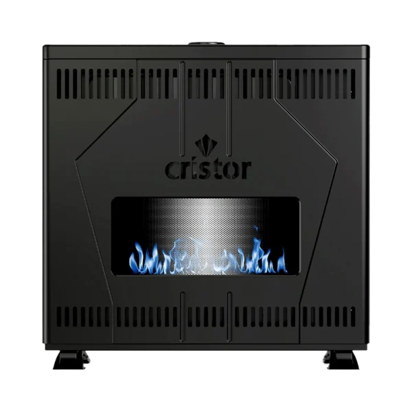VOLCANO-Radiateur A Gaz CRISTOR -12KW- Détecteur CO - Noir RGK312SN