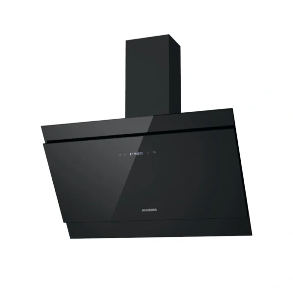 Hotte décoratif Rosières 60 black glass digital 3vitesses 1filtre aluminium