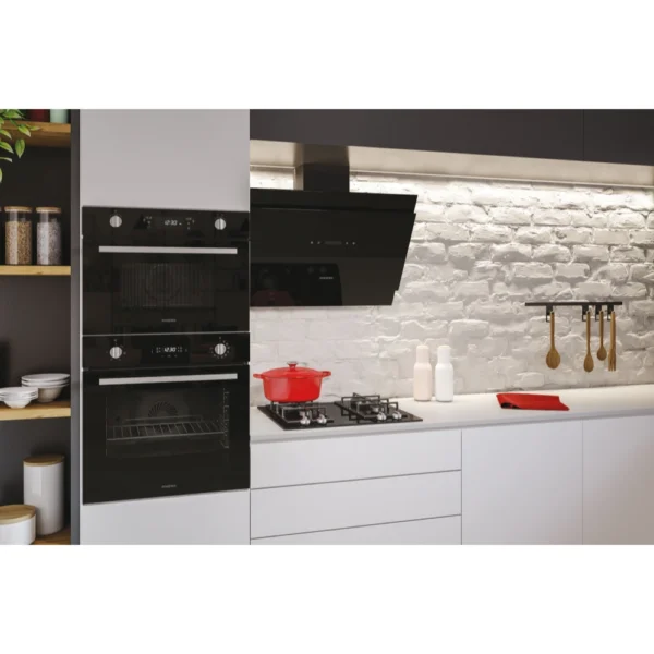 Hotte décoratif Rosières 60 black glass digital 3vitesses 1filtre aluminium – Image 2