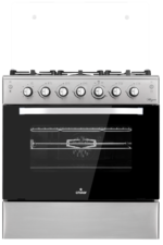 Cuisinière Cristor Magicia  5 feux Inox Noir 80cm – Image 3