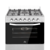 Cuisinière Cristor Magicia 5 feux Inox Noir 80cm 1 GR58MG2XG Front Angle Proxima Market