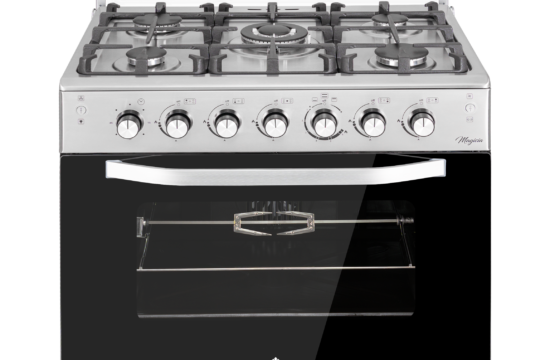 Cuisinière Cristor Magicia  5 feux Inox Noir 80cm