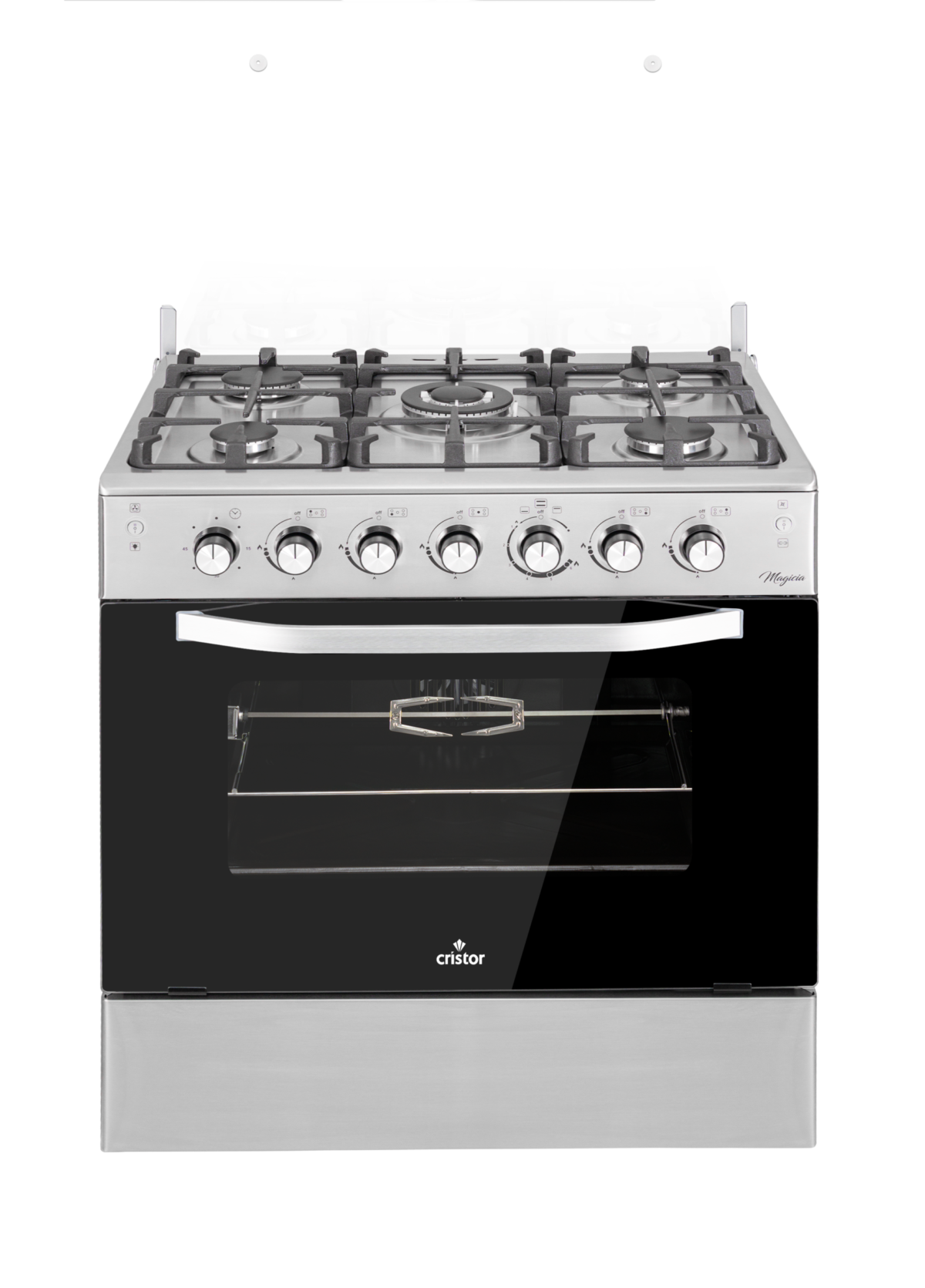 Cuisinière Cristor Magicia  5 feux Inox Noir 80cm – Image 1