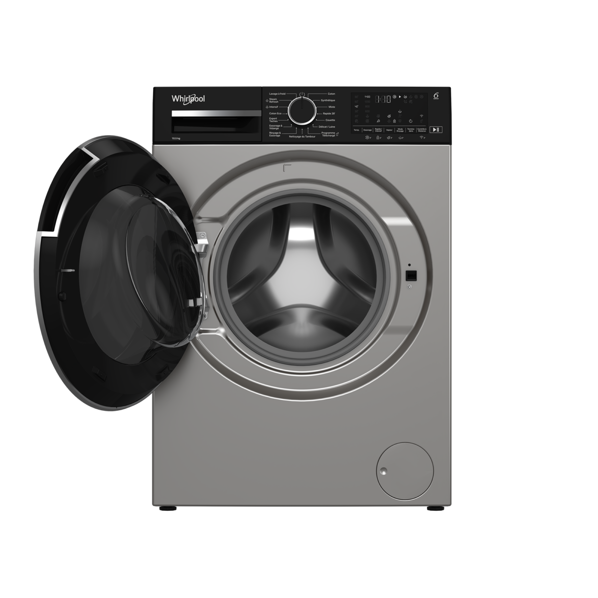 Machine a laver Whirlpool Grise smart 6th sense 10,5 Kg 1400 tr/min – Image 3