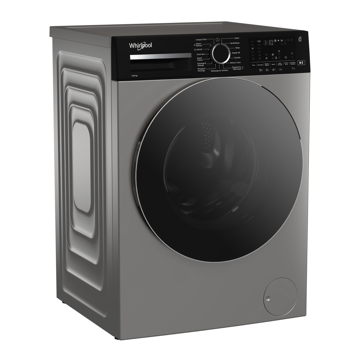 Machine a laver Whirlpool Grise smart 6th sense 10,5 Kg 1400 tr/min – Image 4
