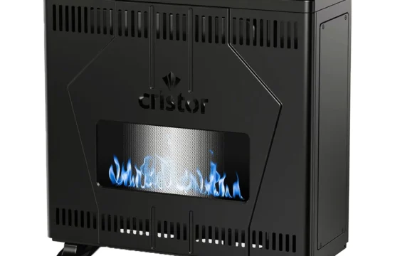 VOLCANO Radiateur A Gaz CRISTOR 10KW Détecteur CO Noir