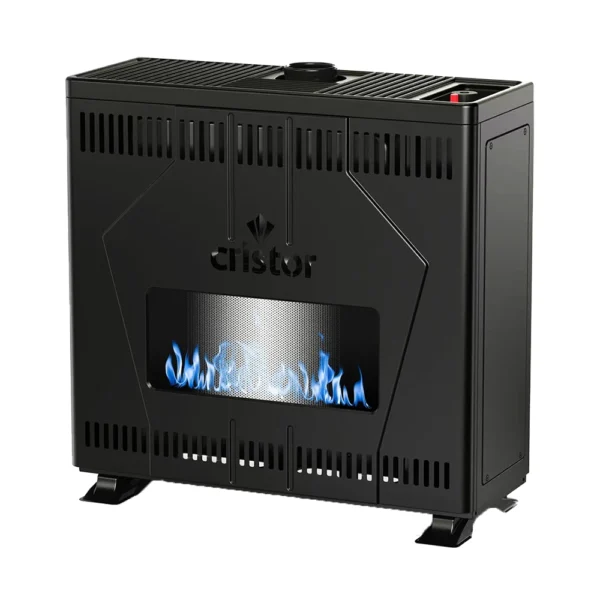 VOLCANO-Radiateur A Gaz CRISTOR -10KW- Détecteur CO - Noir RGK310SN