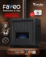 Radiateur à Gaz Condor FAVEO 10kw Noir – Image 2