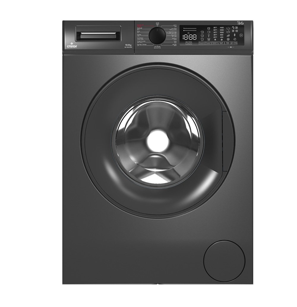 10.5XBL Machine à Laver BELLA CRISTOR Dark Inox 10.5 kg – Image 1