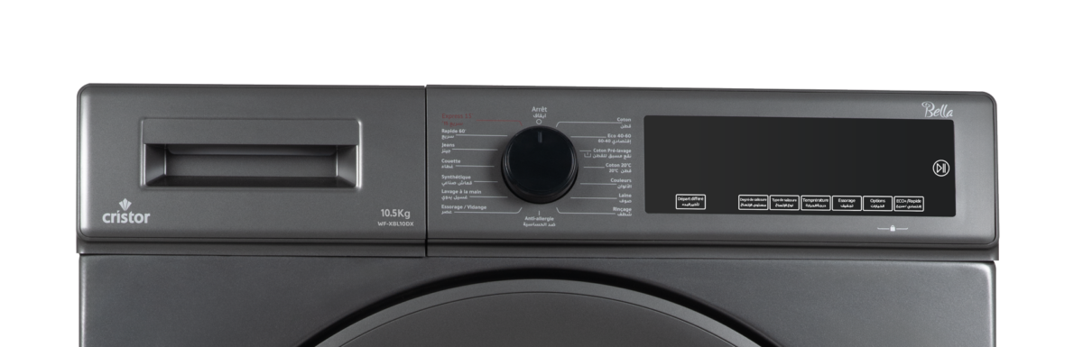 Machine à Laver BELLA CRISTOR Dark Inox 10.5 kg – Image 4