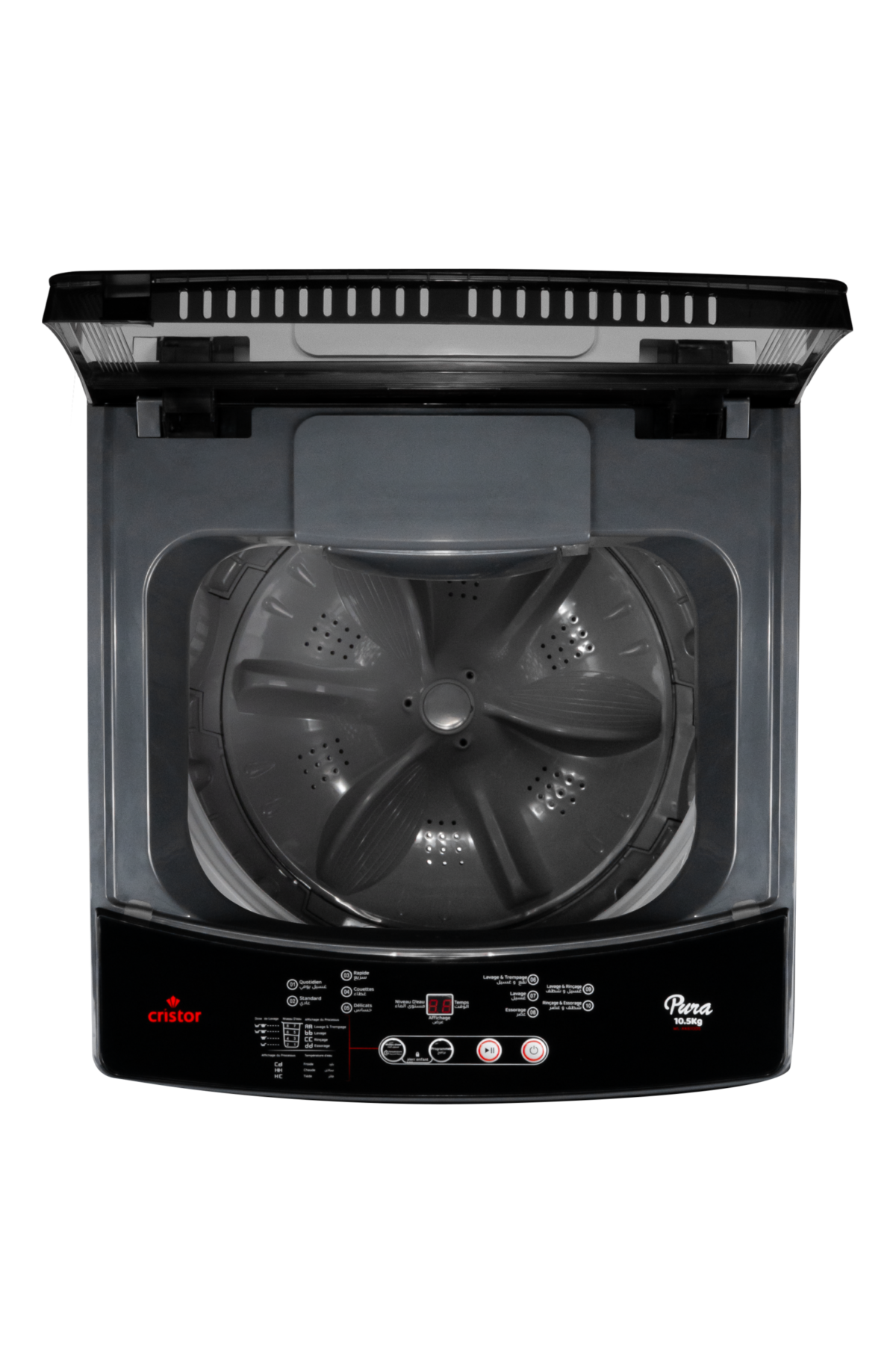 Machine à Laver CRISTOR PURA Dark Silver 10.5kg – Image 2