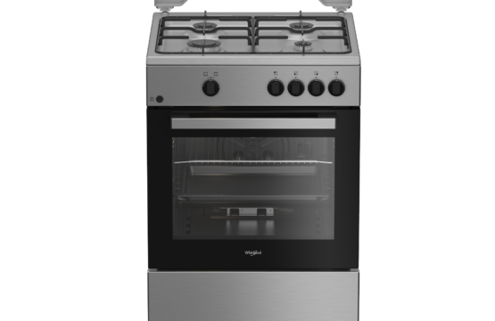 Cuisinière gaz-gaz Whirlpool inox 60 cm 62l