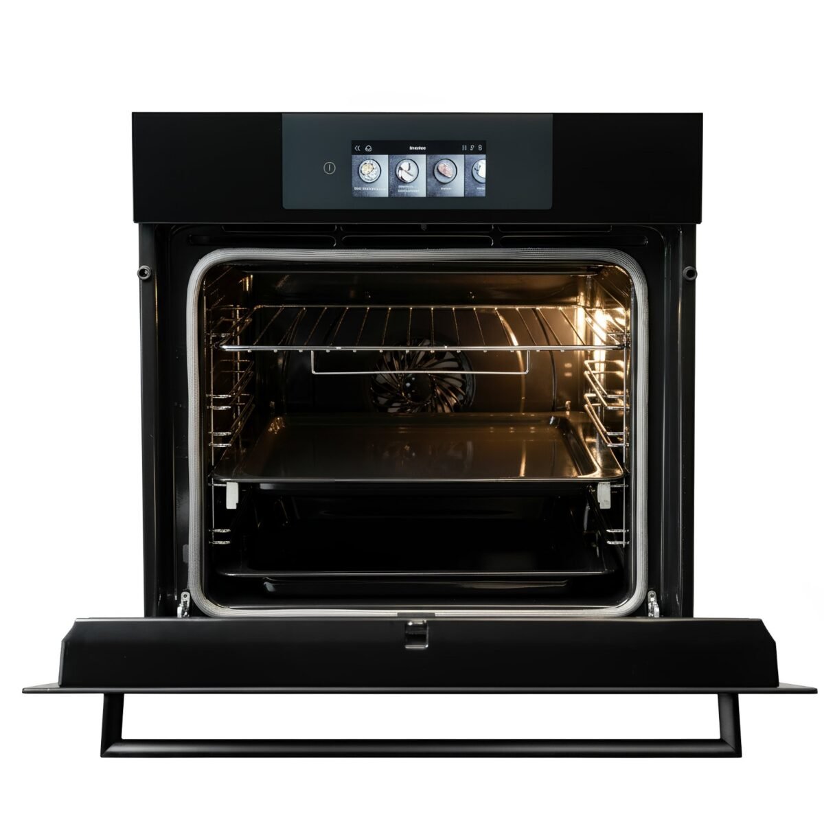 Four Encastrable Candy électrique-électrique Noir 70L TFT Rail télescopique Pyrolyse – Image 2