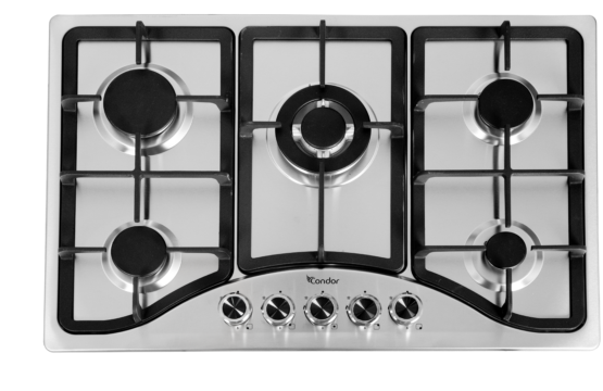 Table encastrable TALA 5 feux Inox 75 cm