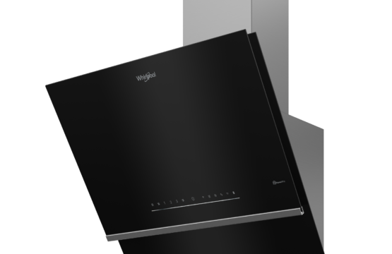 Hotte Murale Décorative Whirlpool Connectée Wi-Fi Noire 60 cm