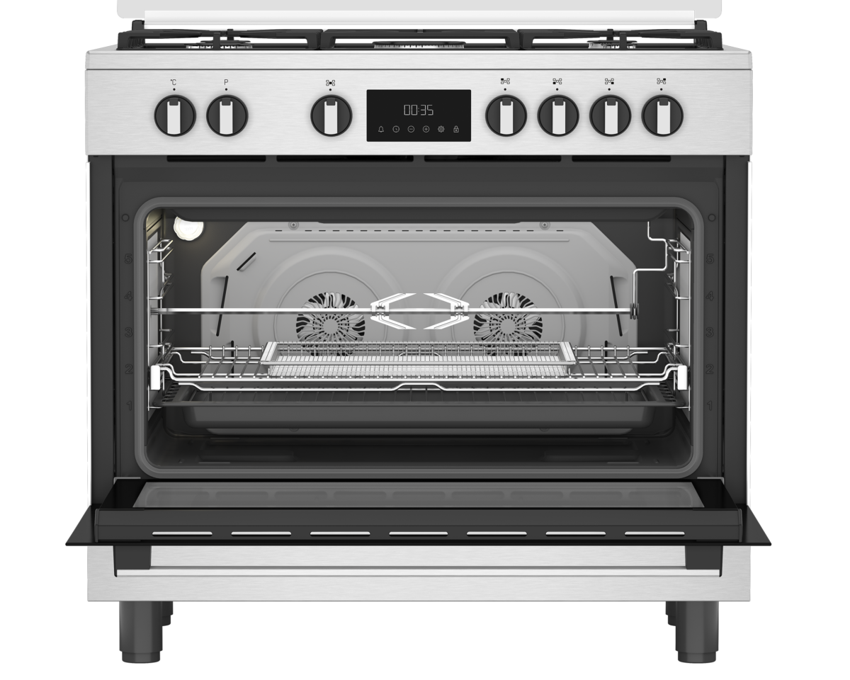 Cuisinière Mixte Whirlpool 5 Feux Gaz & Four Électrique Multifonction Inox 108 L  90 cm – Image 4