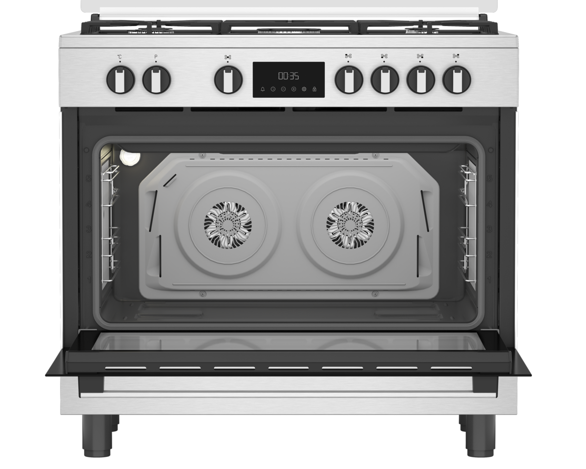 Cuisinière Mixte Whirlpool 5 Feux Gaz & Four Électrique Multifonction Inox 108 L  90 cm – Image 5