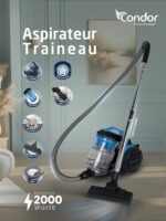 Aspirateur Traineau Condor Noir_BLEU