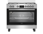 Cuisinière Mixte Whirlpool 5 Feux Gaz & Four Électrique Multifonction Inox 108 L  90 cm
