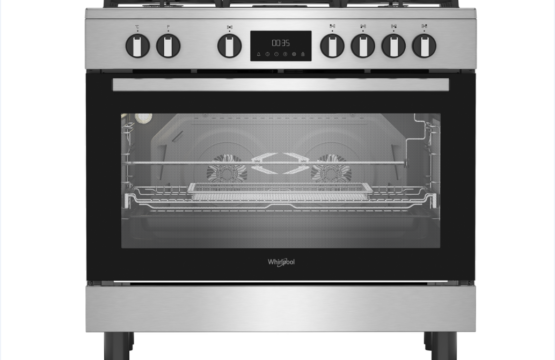 Cuisinière Mixte Whirlpool 5 Feux Gaz & Four Électrique Multifonction Inox 108 L  90 cm