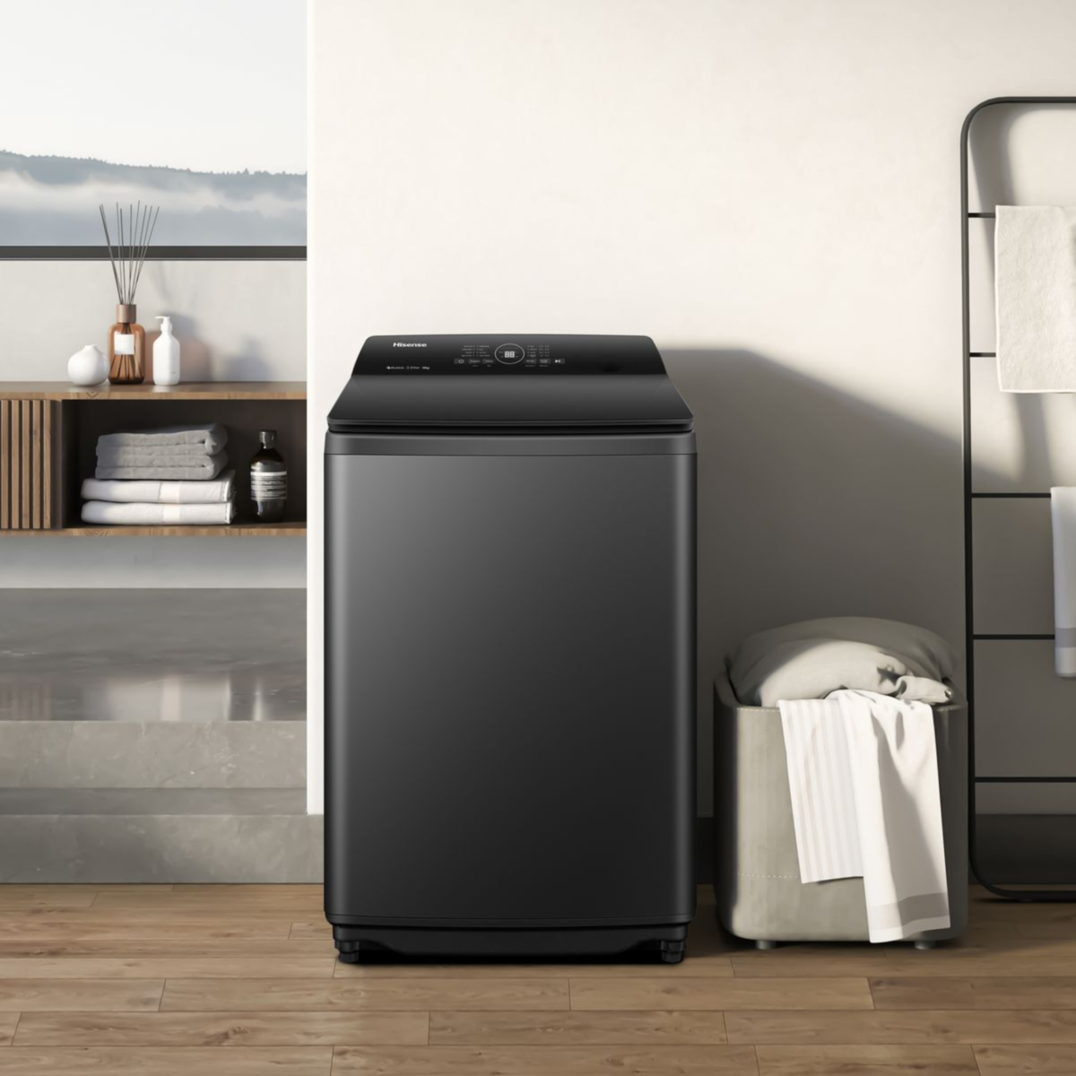Machine à laver Top Load Hisense 17KG Noir – Image 6